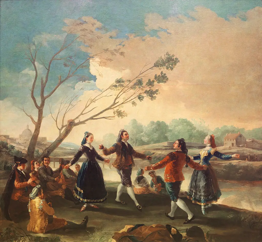 Dance on the Banks of the Manzanares in Detail Francisco de Goya